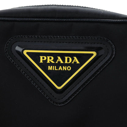 Prada Nylon Flat Messenger Bag Black Yellow 9 of 14