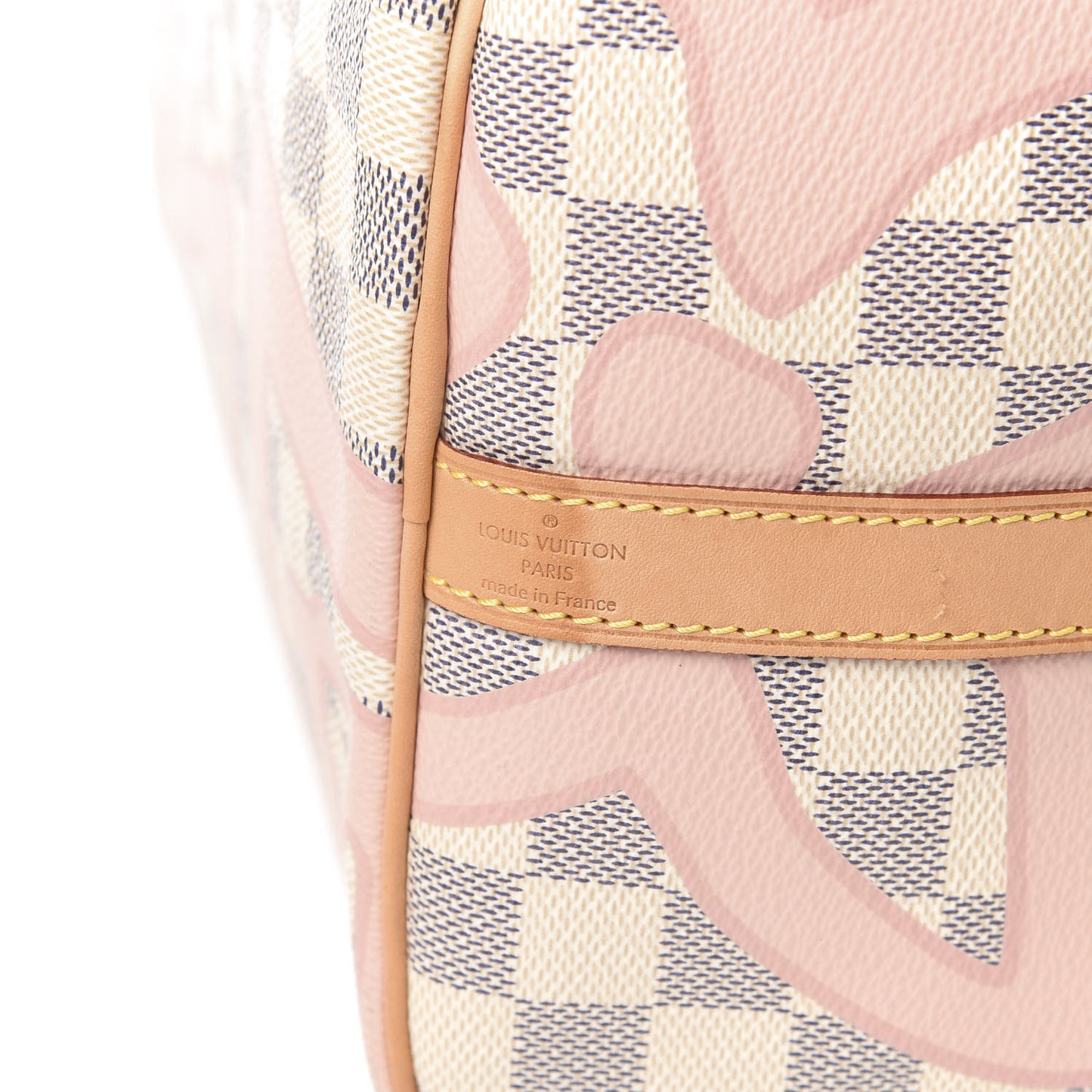 Damier Azur Tahitienne Speedy Bandouliere 30 Rose Ballerine