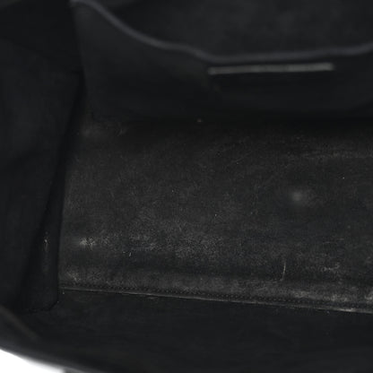 Saint Laurent Calfskin Crocodile Embossed Small Monogram Cabas Black 11 of 21