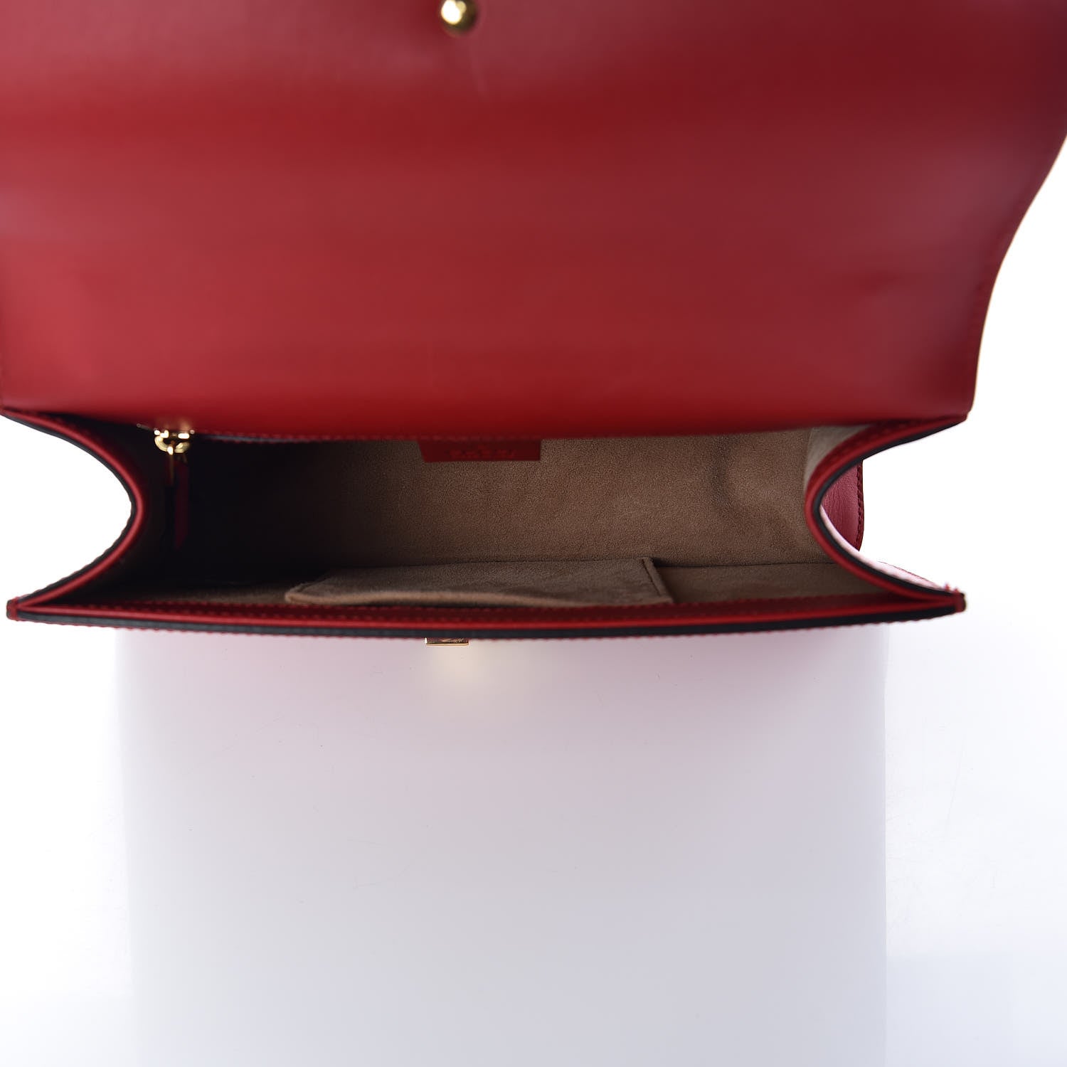 Gucci Calfskin Small Sylvie Shoulder Bag Hibiscus Red 8 of 11