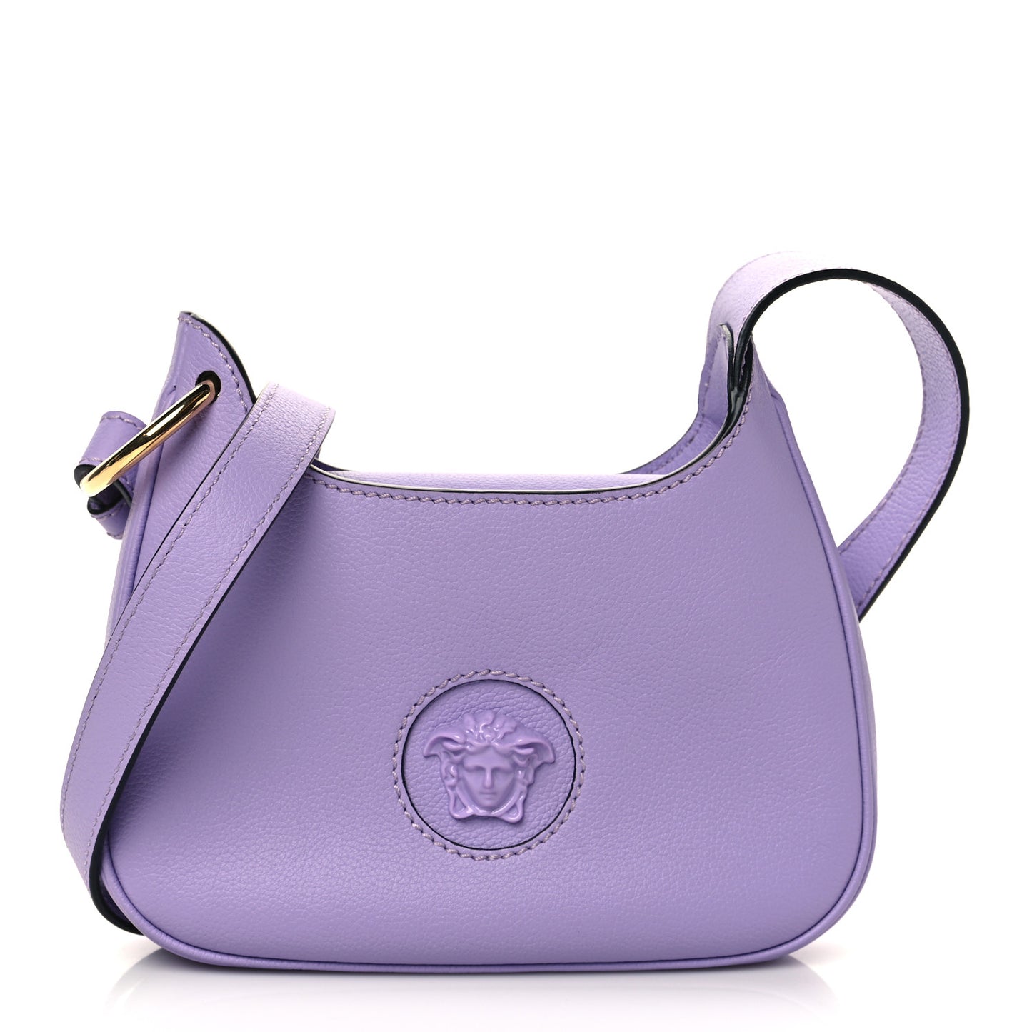 Calfskin La Medusa Small Hobo Crossbody Lilac
