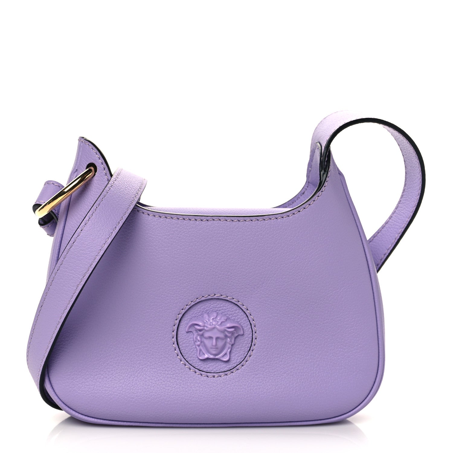 Versace Calfskin La Medusa Small Hobo Crossbody Lilac 1 of 5