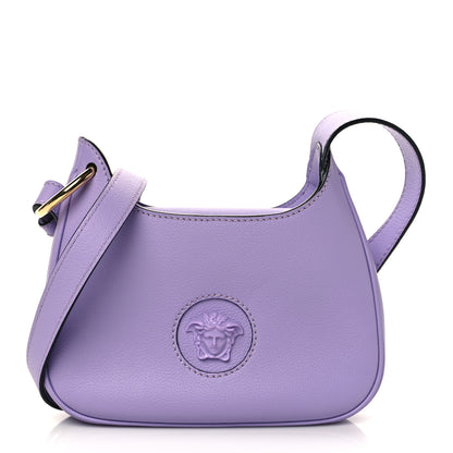 Versace Calfskin La Medusa Small Hobo Crossbody Lilac 1 of 5