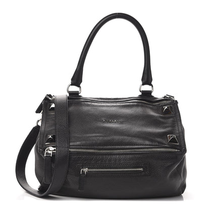 Givenchy Pebbled Calfskin Medium Pyramid Stud Pandora Black 1 of 10
