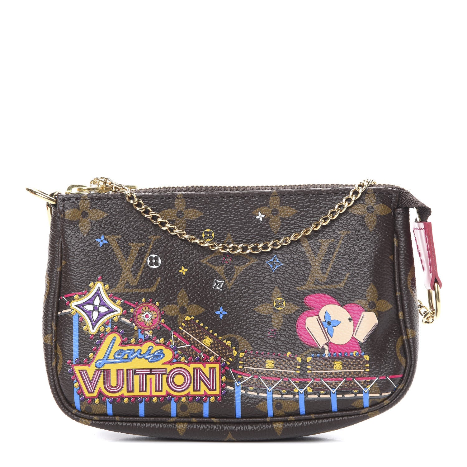 Louis Vuitton Monogram 2020 Christmas Animation Roller Coaster Mini Pochette Accessories Pivoine 1 of 7