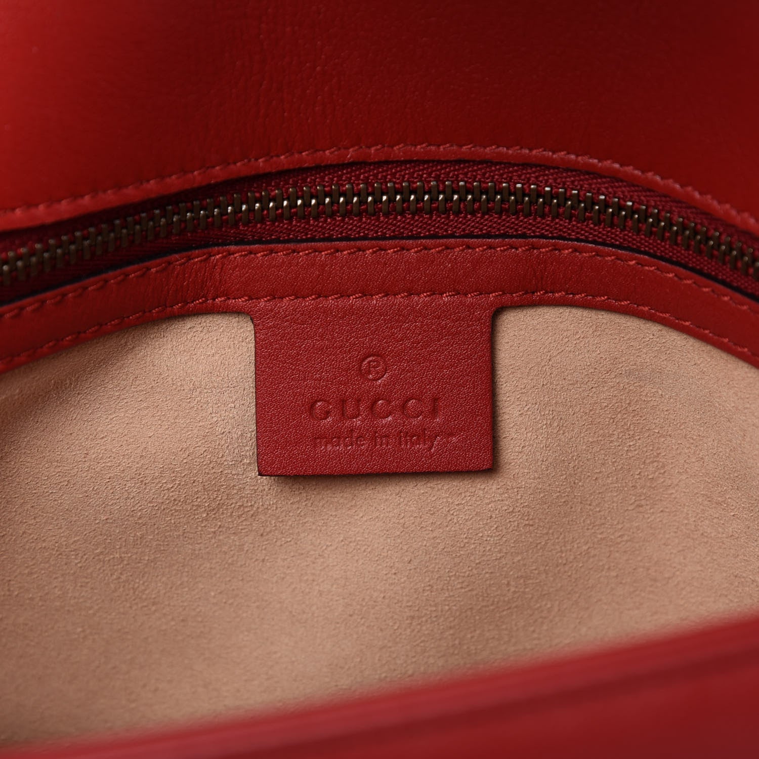 Gucci Calfskin Matelasse Small GG Marmont Shoulder Bag Hibiscus Red 8 of 10