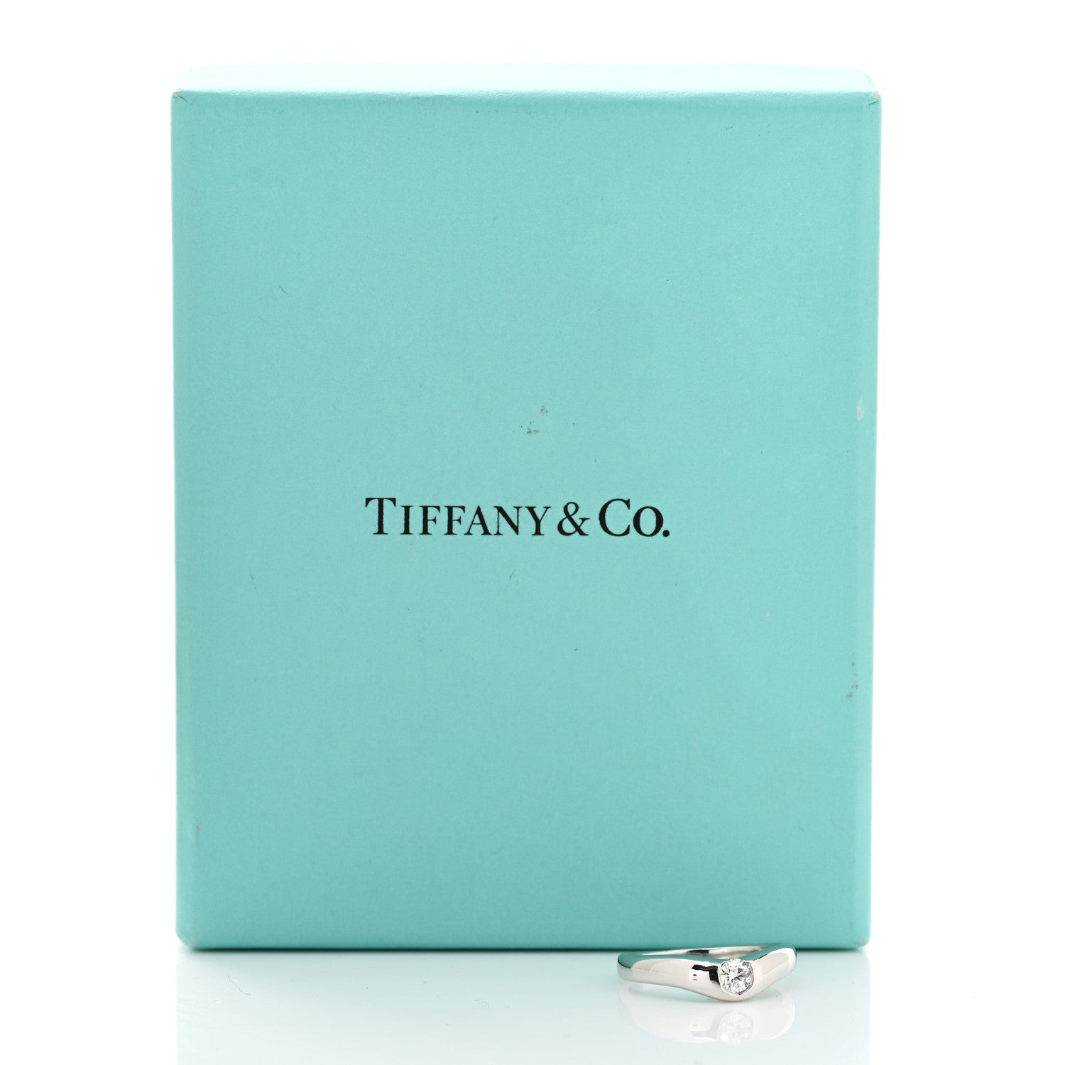 Tiffany Platinum Diamond Elsa Peretti Curved Band Ring 52 6 7 of 7