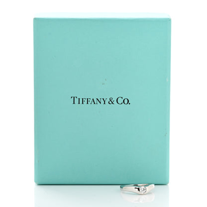 Tiffany Platinum Diamond Elsa Peretti Curved Band Ring 52 6 7 of 7