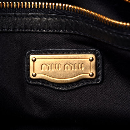 Miu Miu Nappa Spring Tote Black 7 of 10