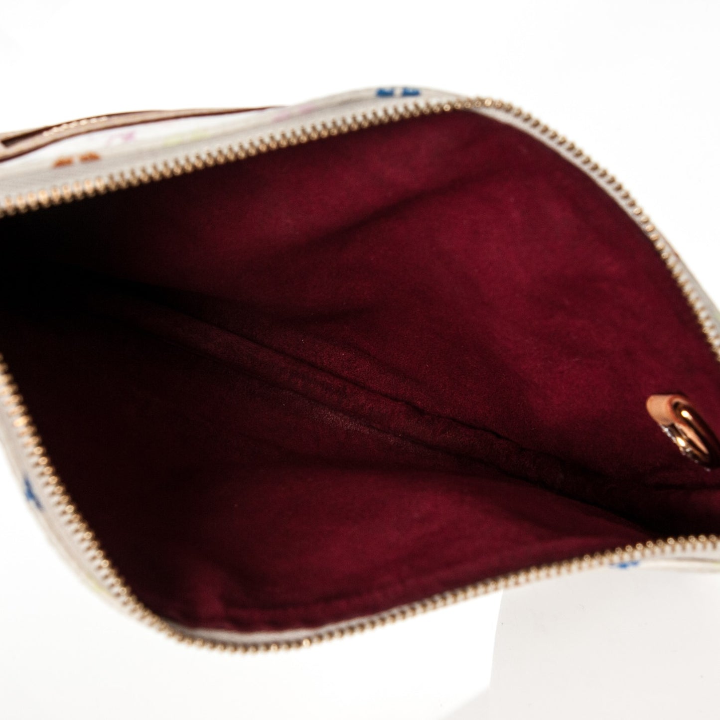Monogram Multicolor Pochette Plate GM White
