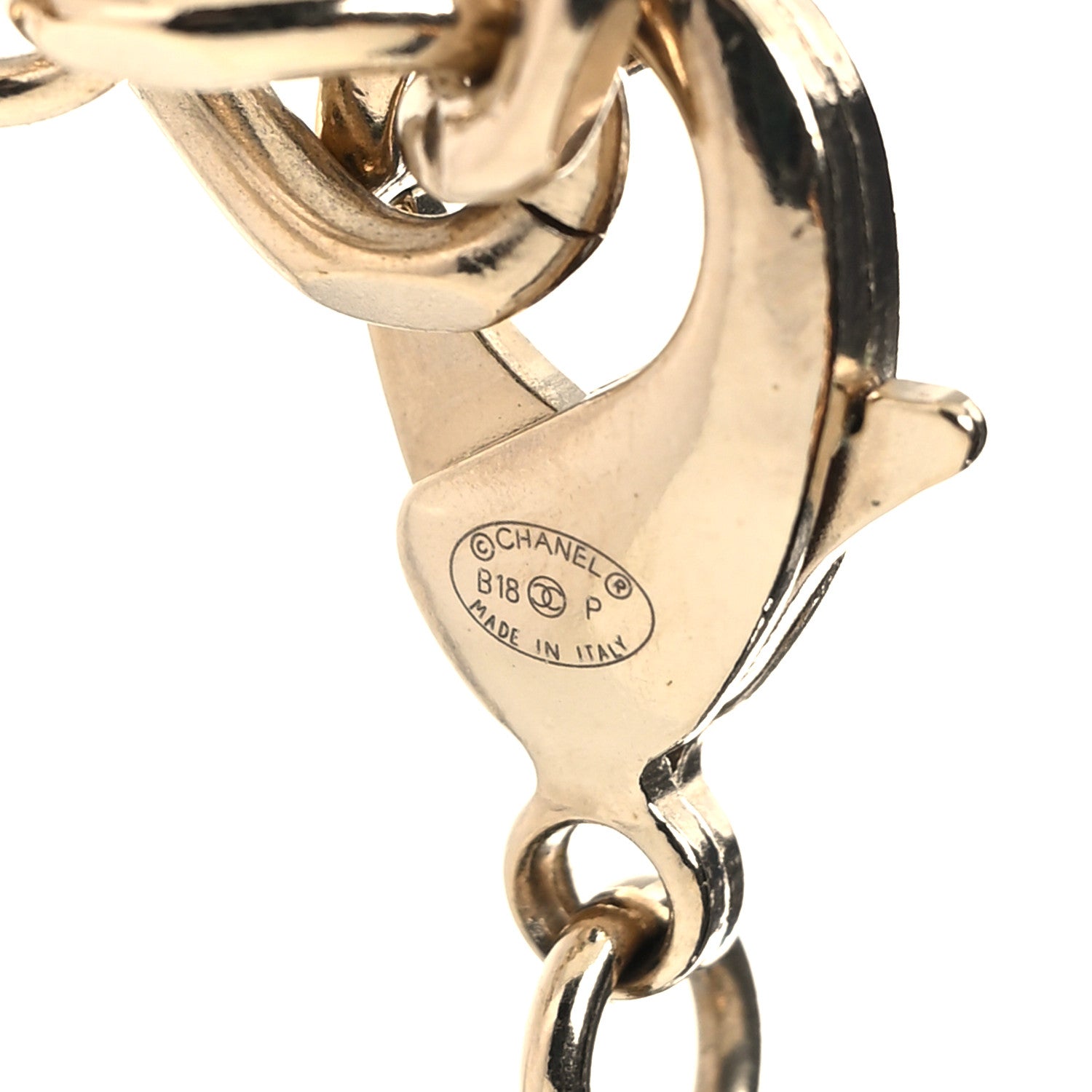 Chanel Metal Lambskin Chain CC Lock Choker Necklace Lilac 4 of 4