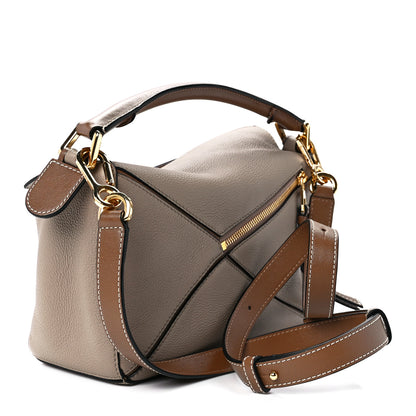 Loewe Grained Calfskin Small Puzzle Bag Sand Mink 3 of 11