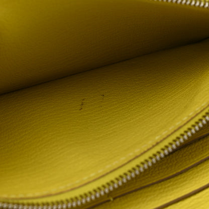 Hermes Chevre Mysore Kelly Longue Wallet Lime 9 of 14