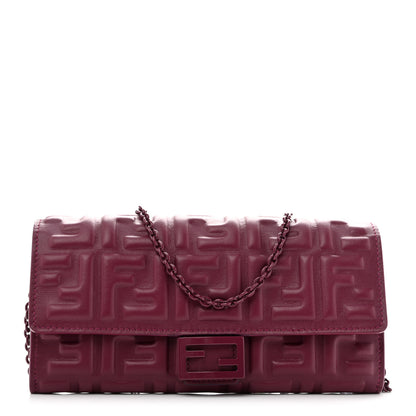 Fendi Nappa Matisse FF Embossed Continental Wallet On Chain Barlo 1 of 12