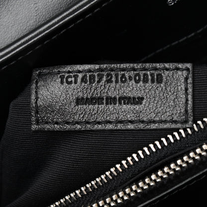 Saint Laurent Calfskin Y Quilted Monogram Medium Loulou Chain Satchel Black 7 of 11