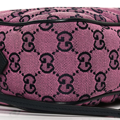 Gucci Monogram Multicolor Matelasse Diagonal Small GG Marmont Chain Shoulder Bag Pink Blue 10 of 12