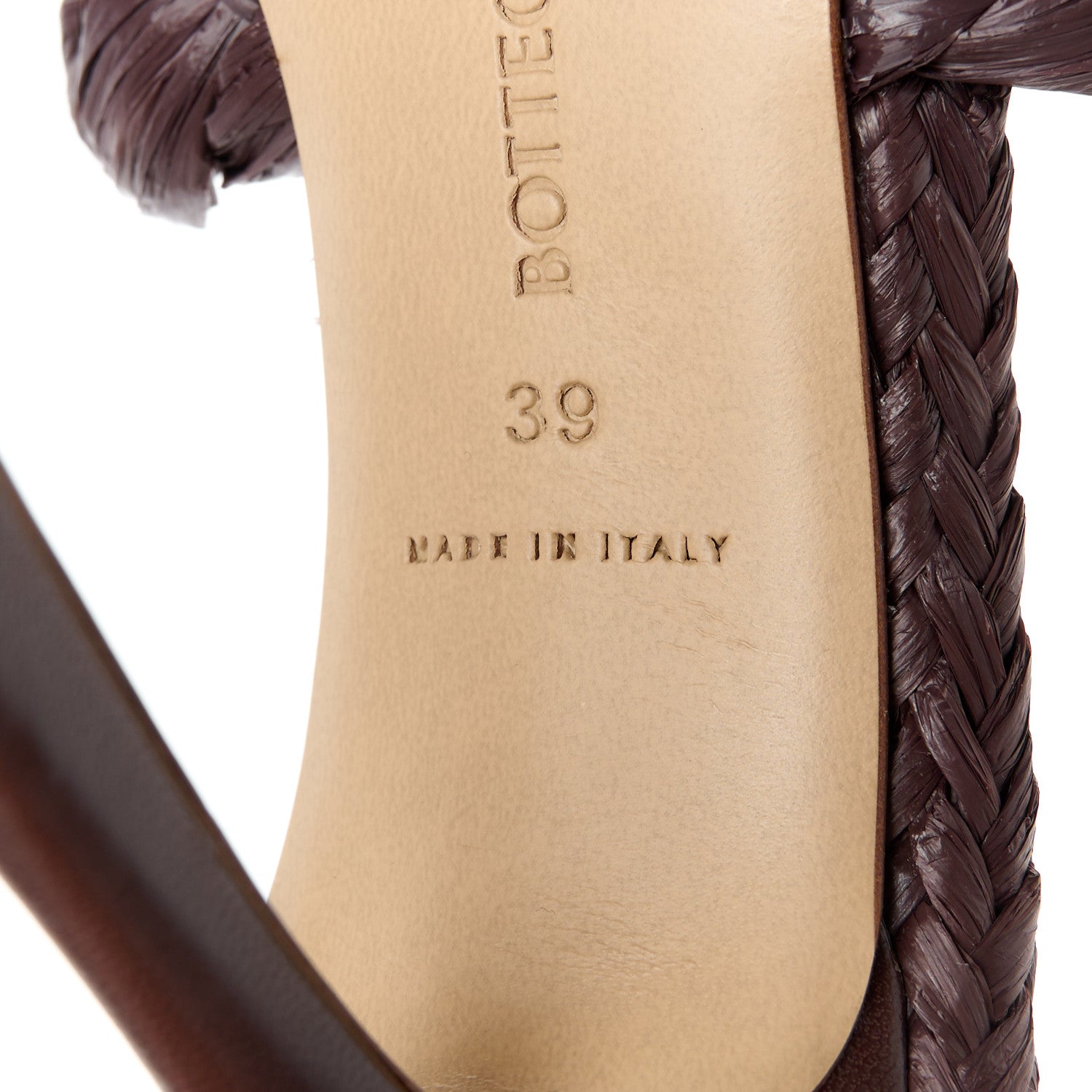 Bottega Veneta Raffia Twisted Intrecciato Stretch Mule Sandals 39 Bitter Chocolate 7 of 9