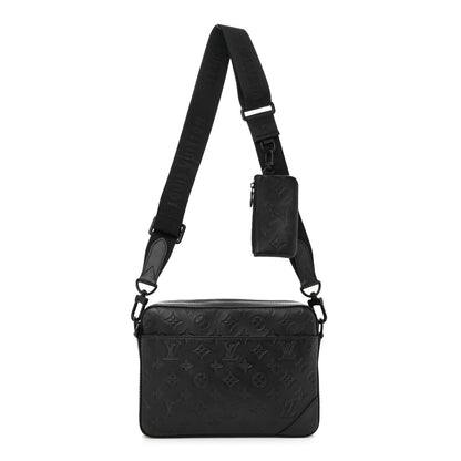 Louis Vuitton Calfskin Monogram Shadow Duo Messenger Black 1 of 9
