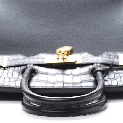 Hermes Togo Matte Alligator Birkin Touch 30 Black 12 of 35
