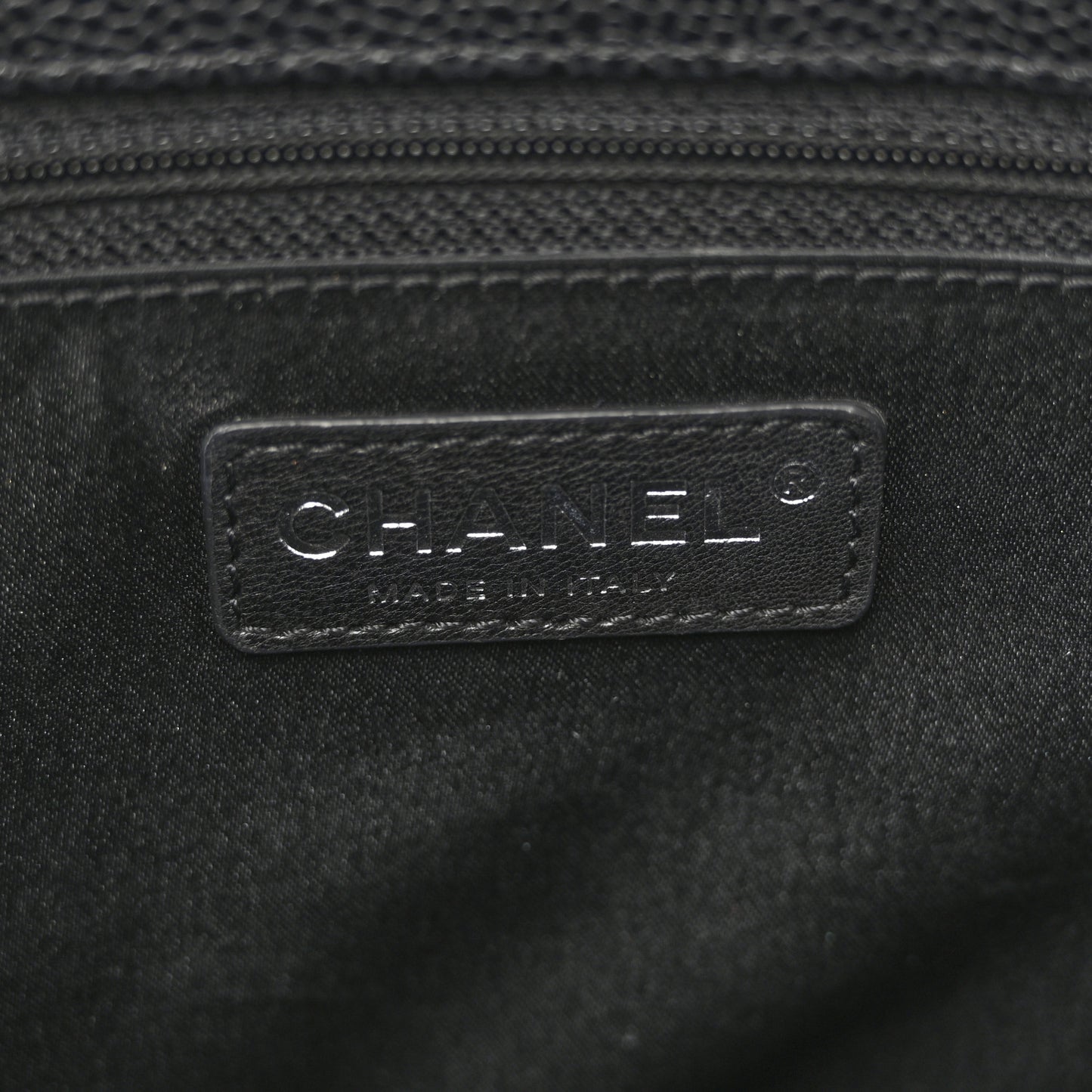 Caviar Quilted Grand Shopping Tote GST Black