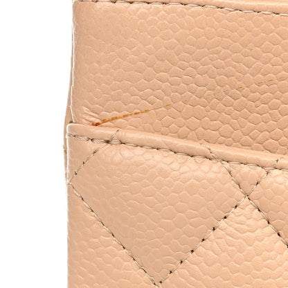 Chanel Caviar Quilted Medium Double Flap Beige 12 of 14
