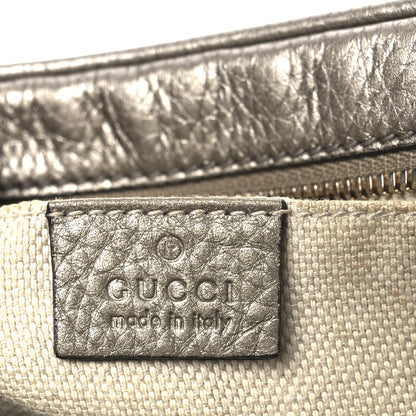 Gucci Metallic Pebbled Calfskin Small Soho Disco Bag Golden Beige 6 of 15