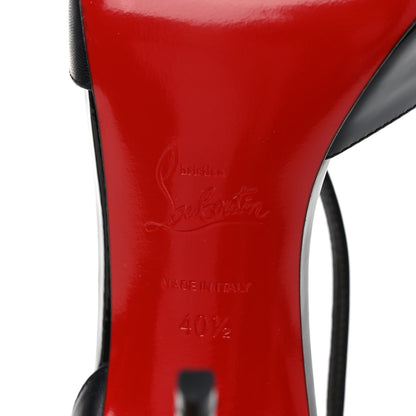 Christian Louboutin Patent Kid Round And Square 100 Pumps 40.5 Black 6 of 7