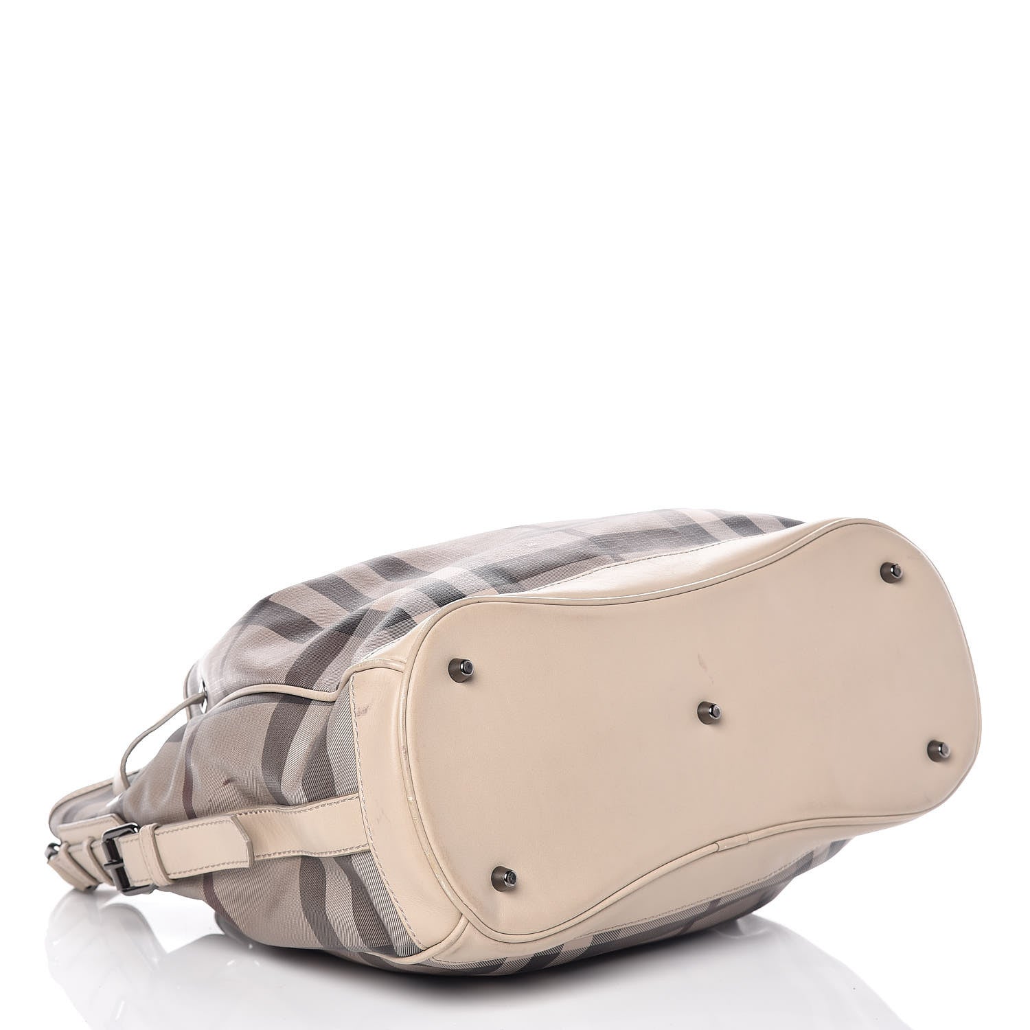 Burberry Smoked Check Medium Walden Belted Hobo Trench 4 of 17