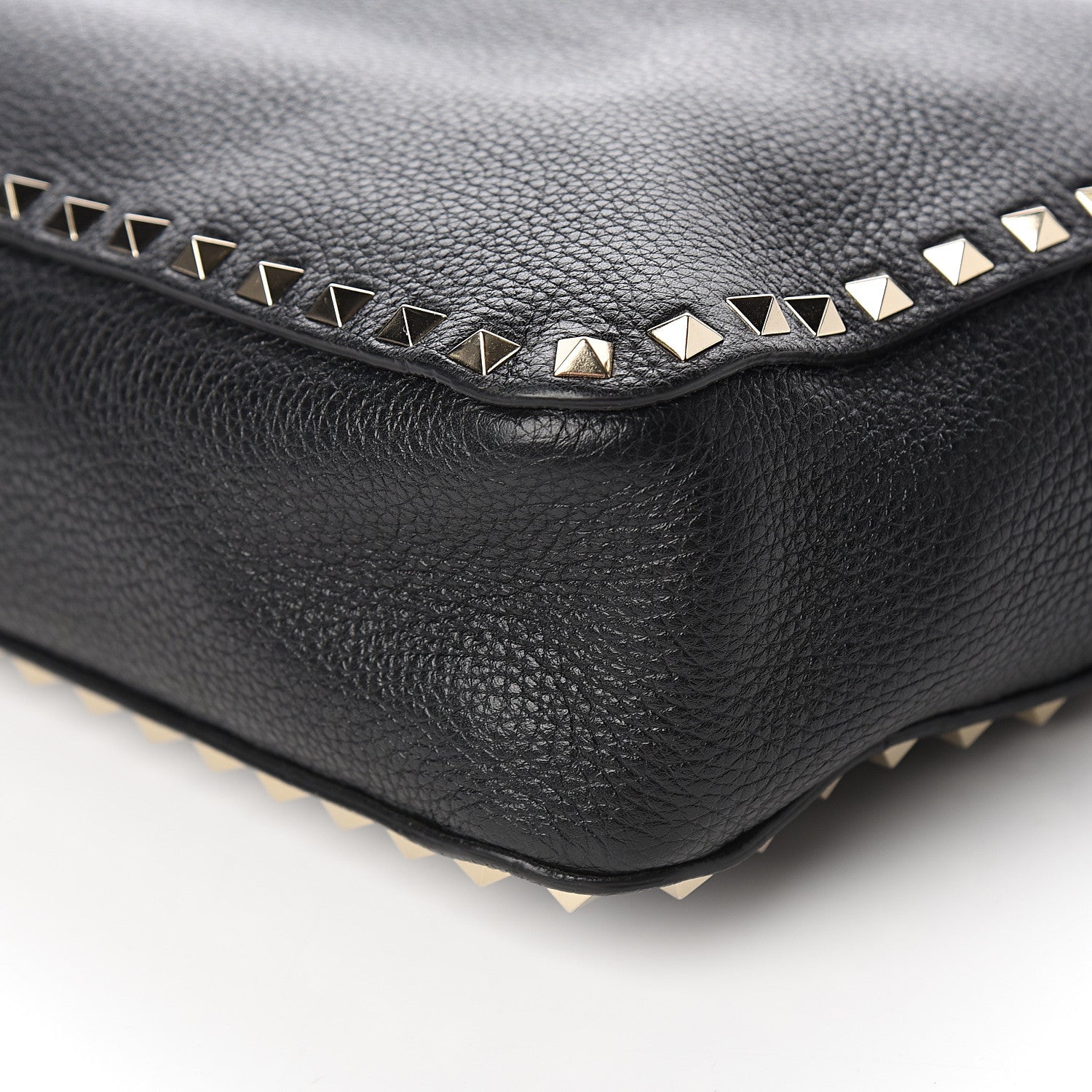 Valentino Garavani Pebbled Calfskin Small Rockstud Flip-Lock Messenger Bag Black 8 of 10