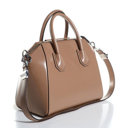 Givenchy Shiny Lord Calfskin Small Antigona Dark Beige 3 of 9