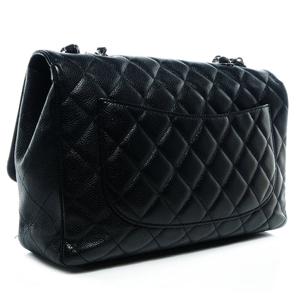 Chanel Caviar Jumbo Single Flap Black 2 of 8