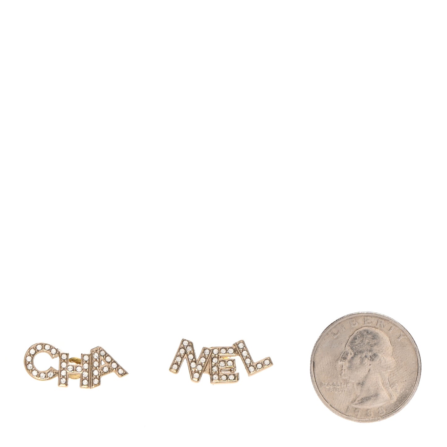 Crystal Pearl Signature Stud Earrings Gold