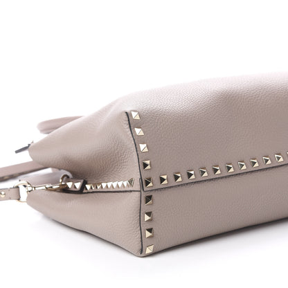 Valentino Garavani Grained Calfskin Rockstud Tote Poudre 7 of 9