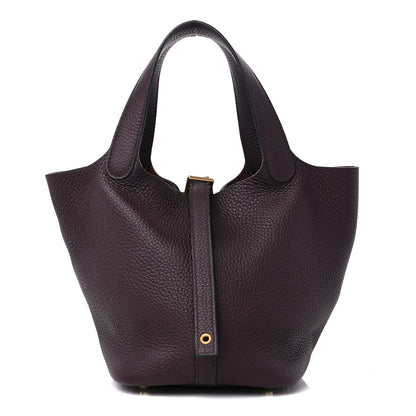 Hermes Taurillon Clemence Picotin Lock 18 PM Rouge Sellier 1 of 11