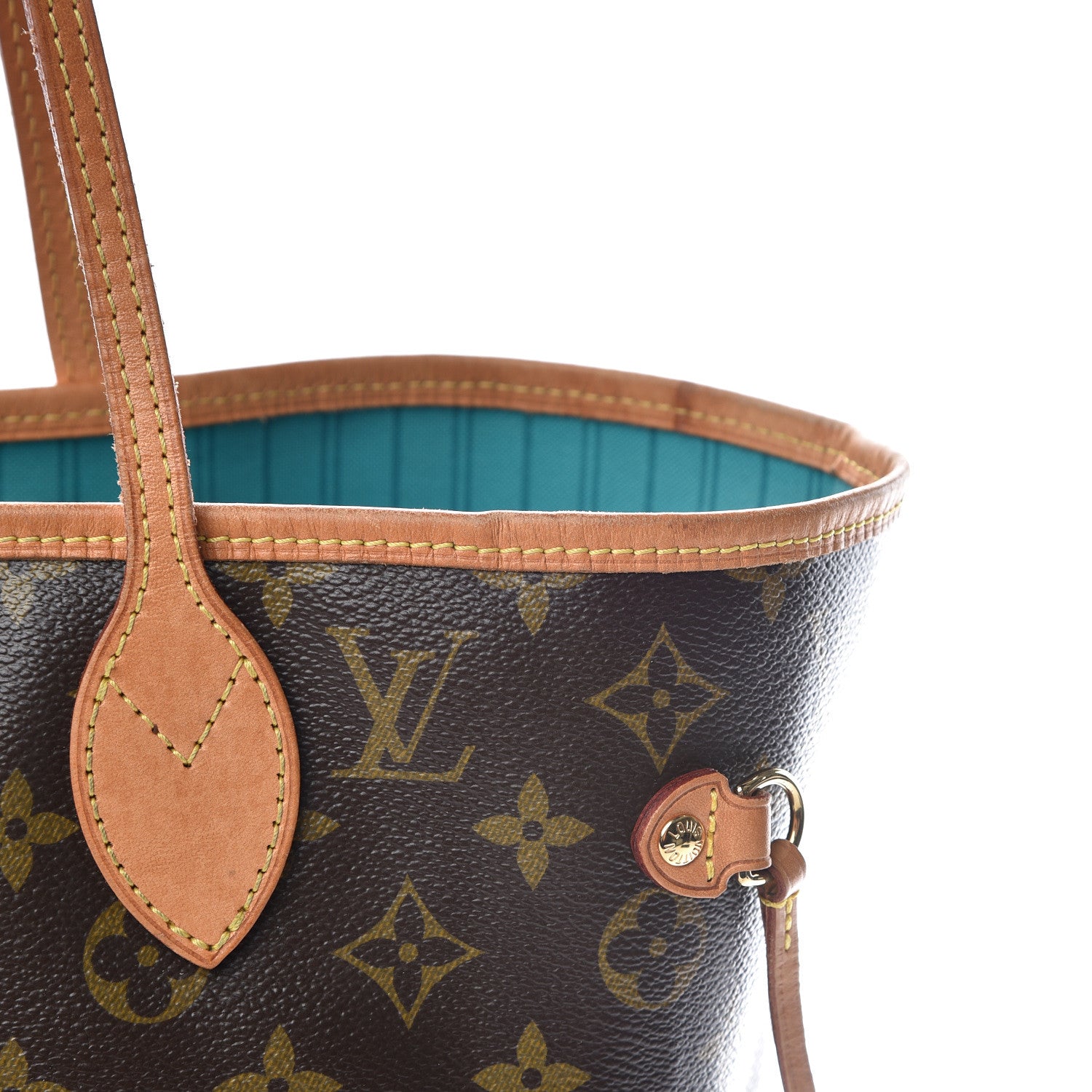 Louis Vuitton Monogram V Neverfull MM Turquoise 13 of 19