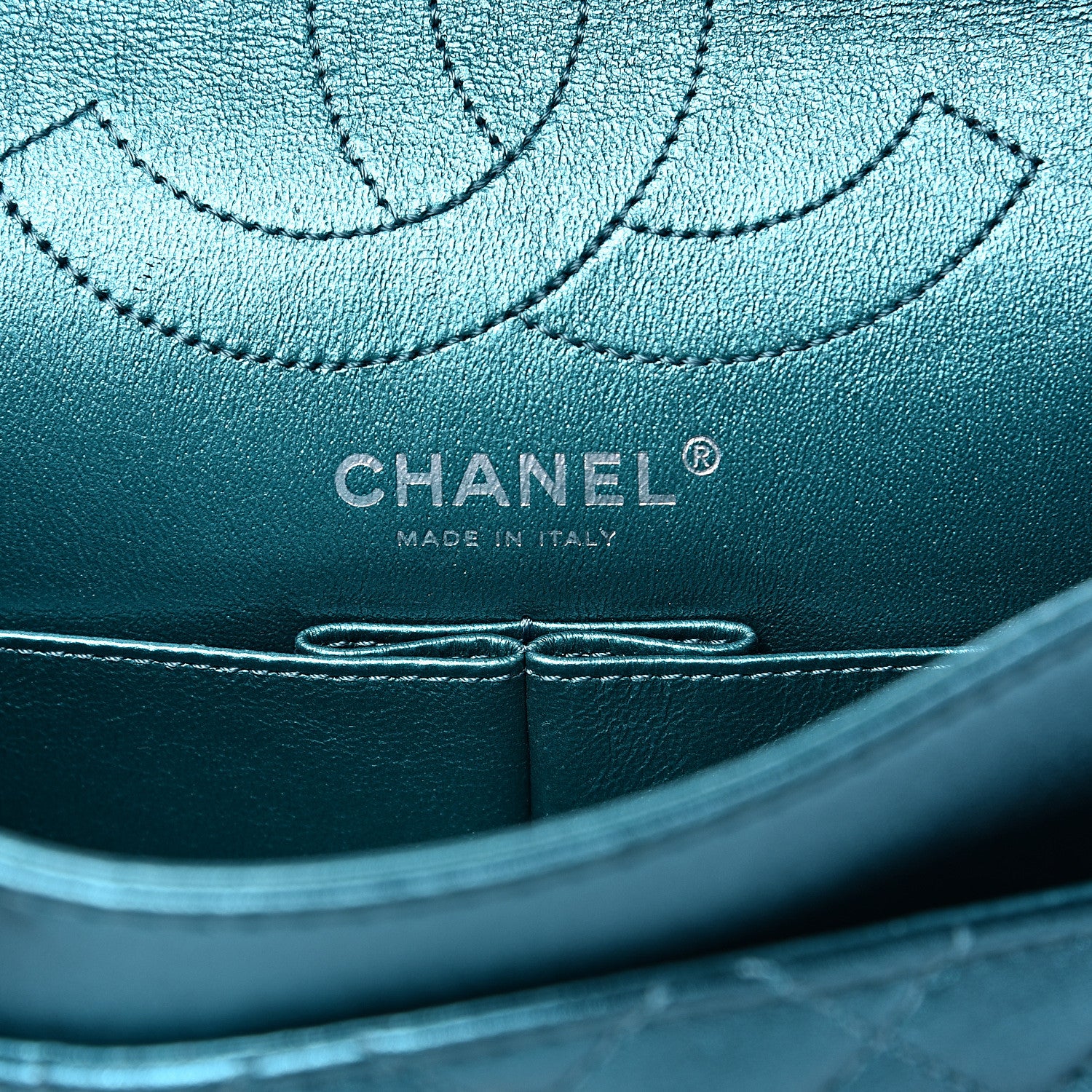 Chanel Metallic Calfskin 2.55 Reissue 225 Flap Turquoise 5 of 14