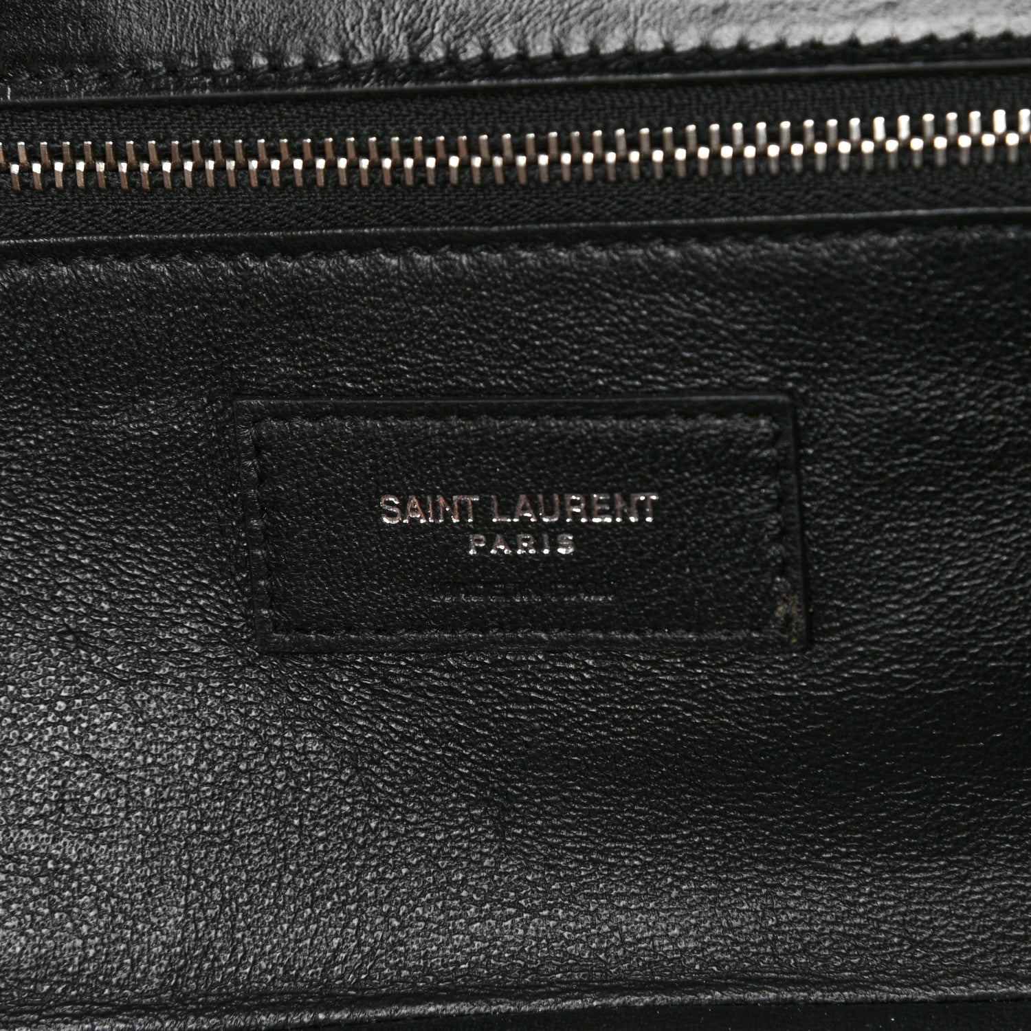 Saint Laurent Calfskin Fetiche Long Clutch Black 6 of 20