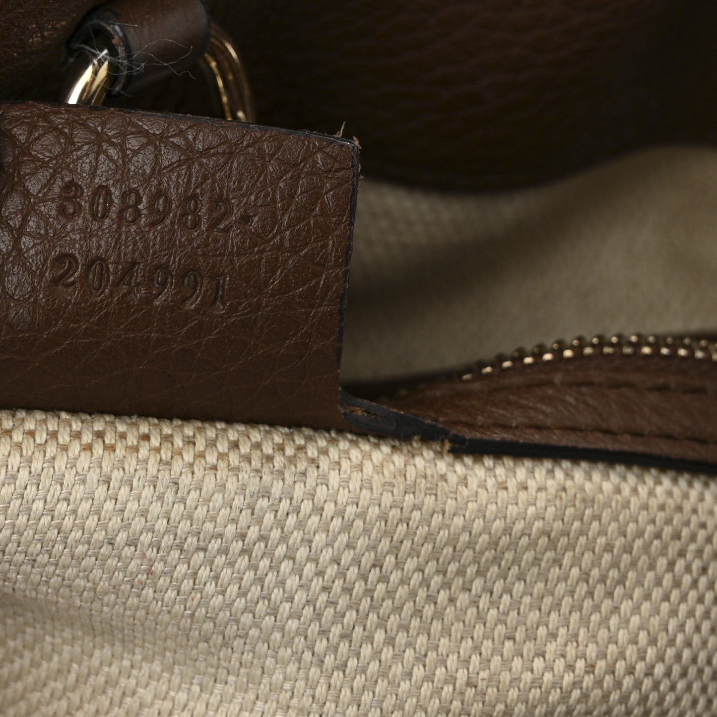 Denim Pebbled Calfskin Medium Soho Chain Shoulder Bag Blue Brown