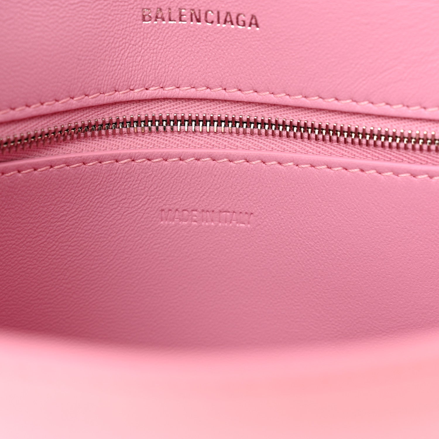 Balenciaga Calfskin S Downtown Shoulder Bag Candy Pink Black 7 of 12