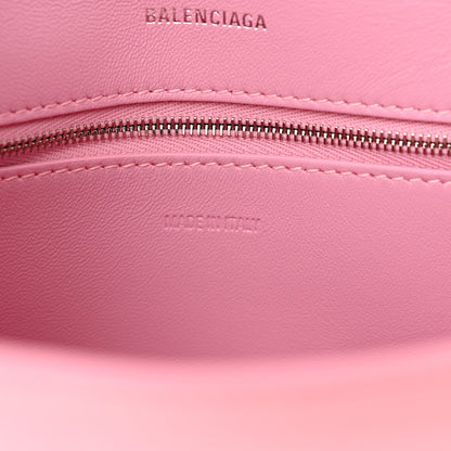 Balenciaga Calfskin S Downtown Shoulder Bag Candy Pink Black 7 of 12