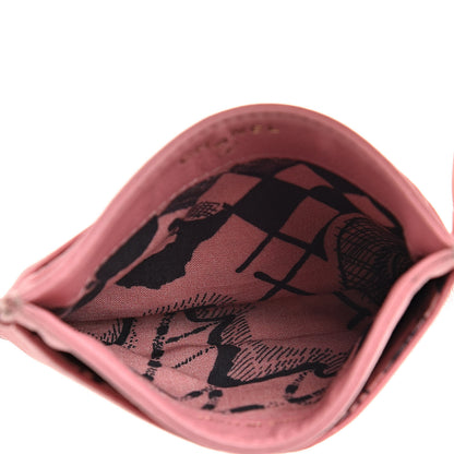 Chanel Goatskin CC Card Holder Pink 5 of 13
