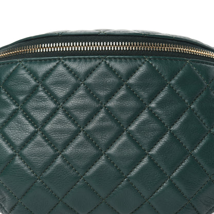 Chanel Calfskin Quilted Banane Waist Bag Fanny Pack Dark Green 10 of 12