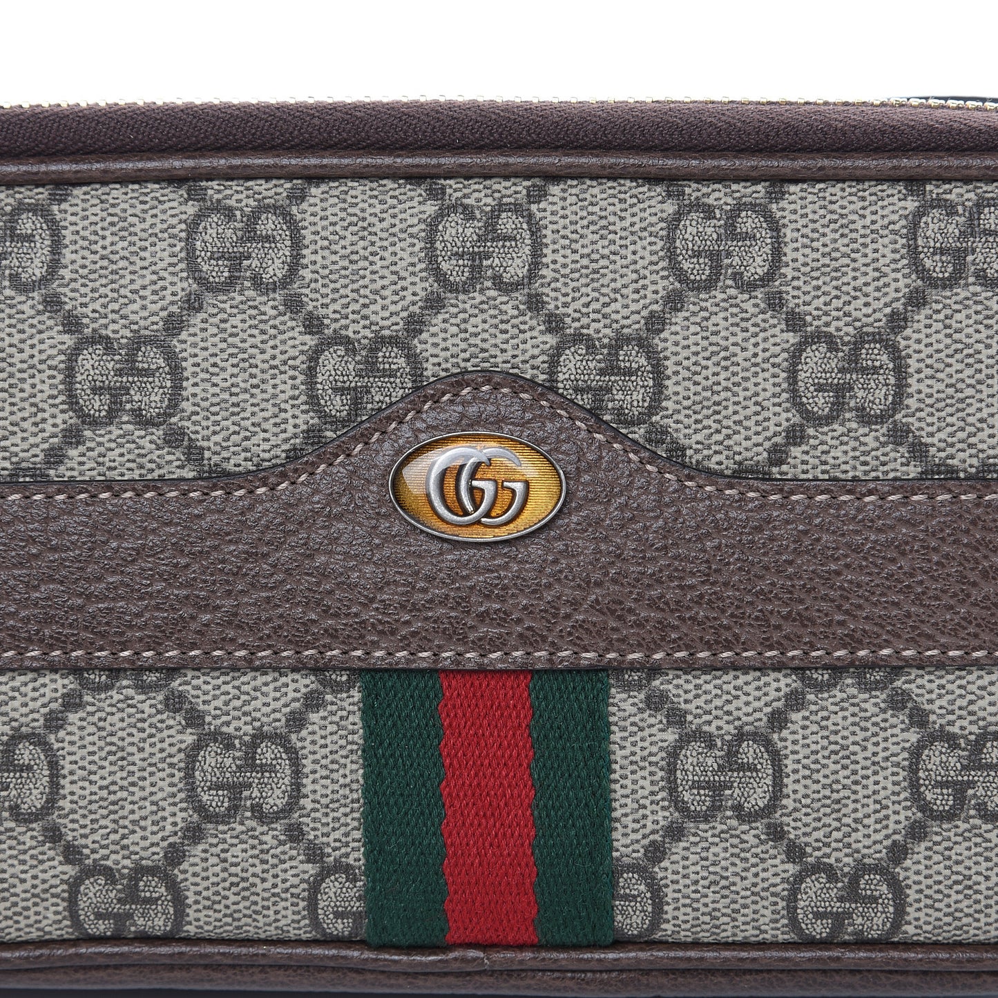 GG Supreme Monogram Web Mini Ophidia GG Bag Brown