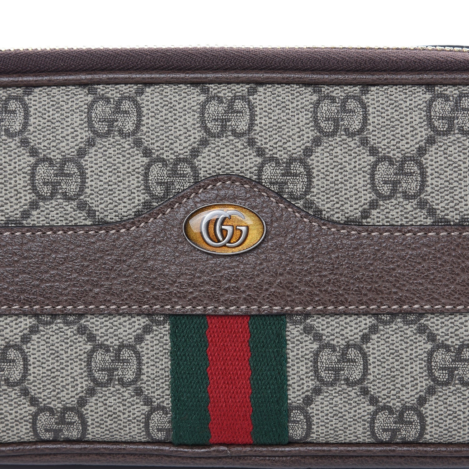 Gucci GG Supreme Monogram Web Mini Ophidia GG Bag Brown 10 of 10