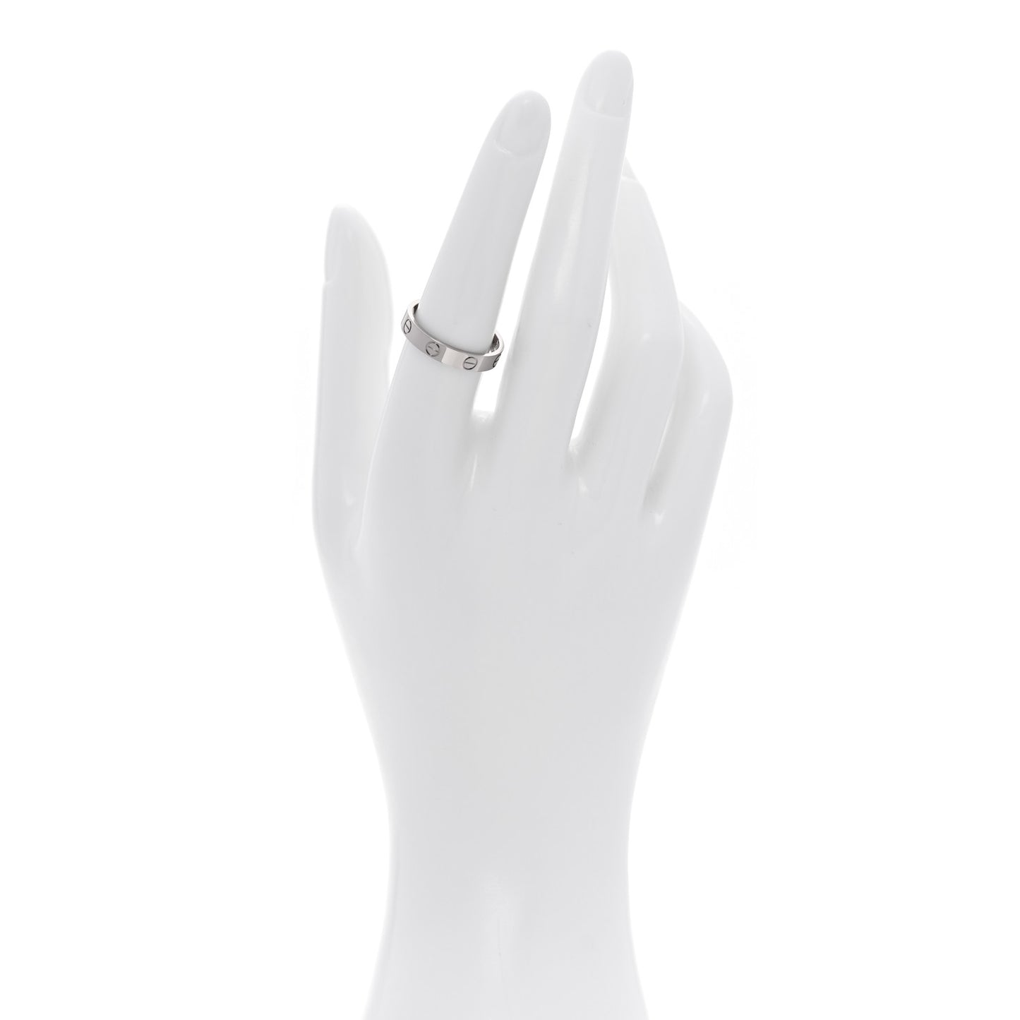 18K White Gold 3.5mm LOVE Wedding Band Ring 55 7.25