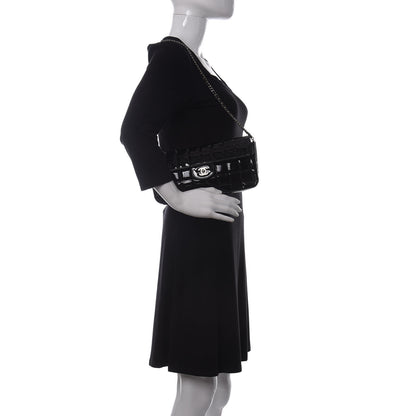 Chanel Patent Quilted East West Chocolate Bar Flap Black 2 of 10