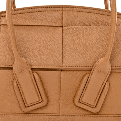 Bottega Veneta Grained Calfskin Maxi Intrecciato Mini Arco Caramel 8 of 11