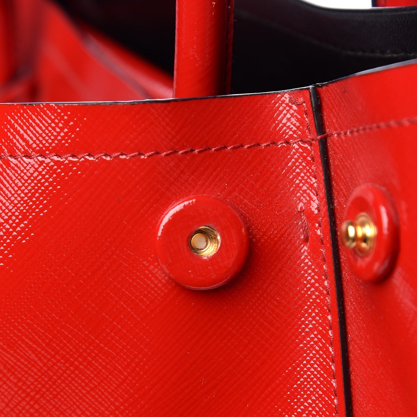Saffiano Vernice Medium Double Bag Rosso