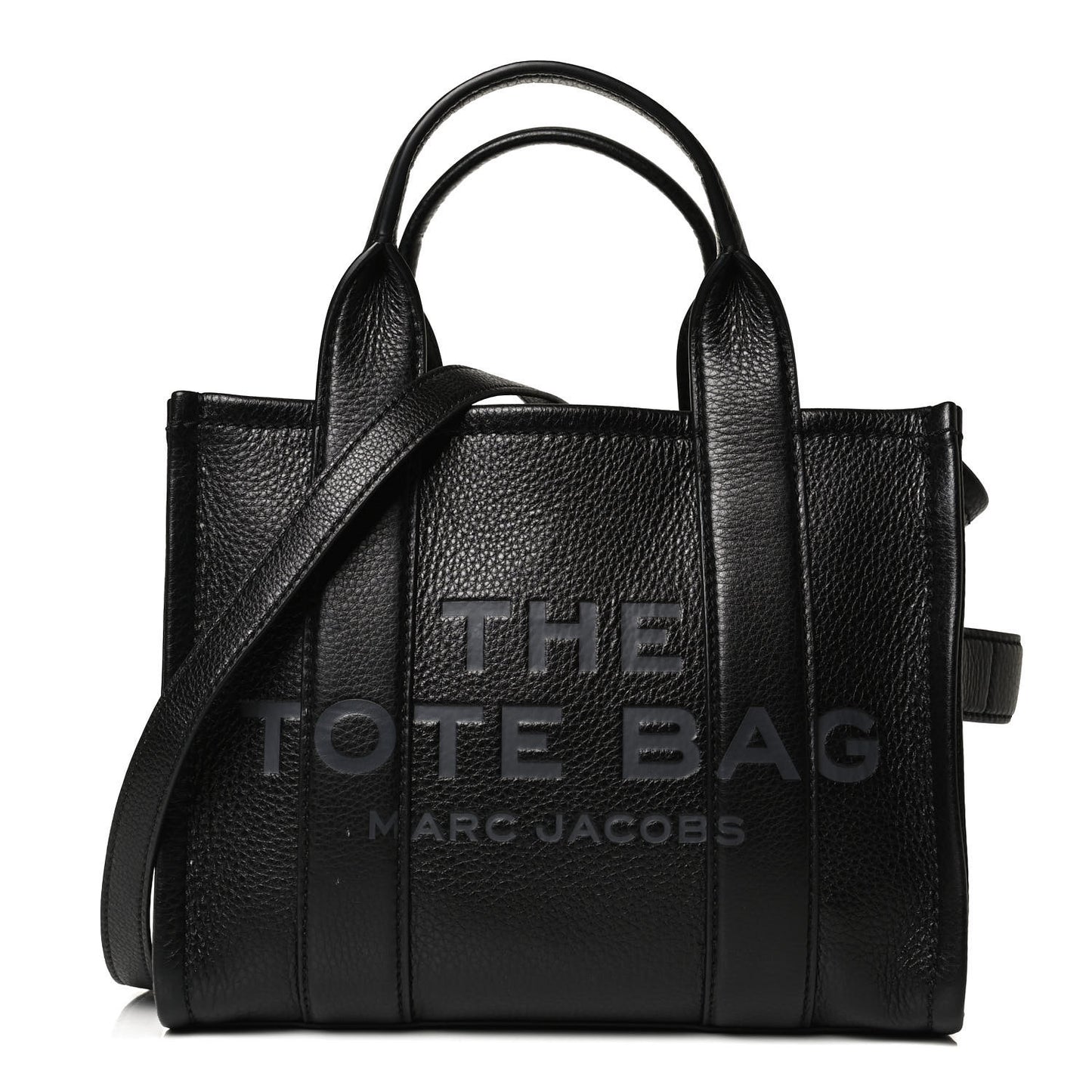 Grained Calfskin Small The Tote Bag Black