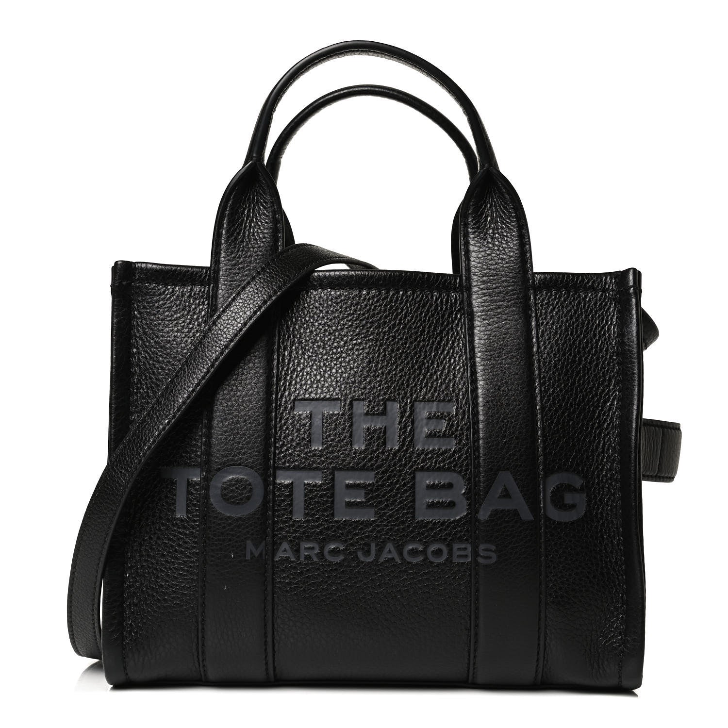 Marc Jacobs Grained Calfskin Small The Tote Bag Black 1 of 14